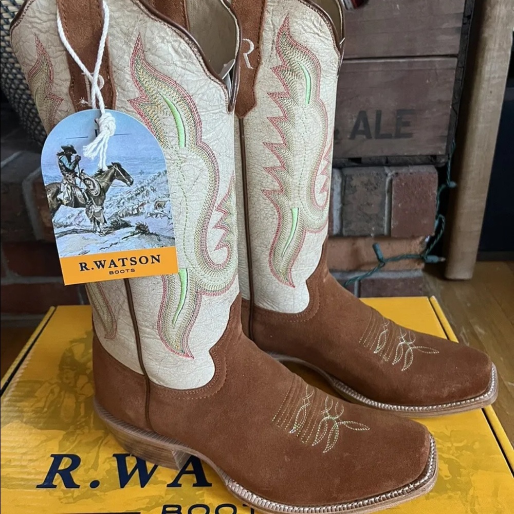 R Watson Cowboy Girl Boots Size 9B Brand New
